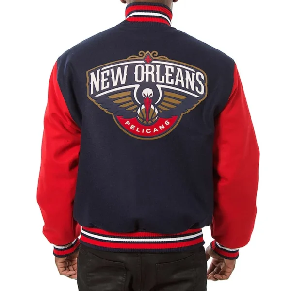 Navy-Red New Orleans Pelicans Varsity Jacket