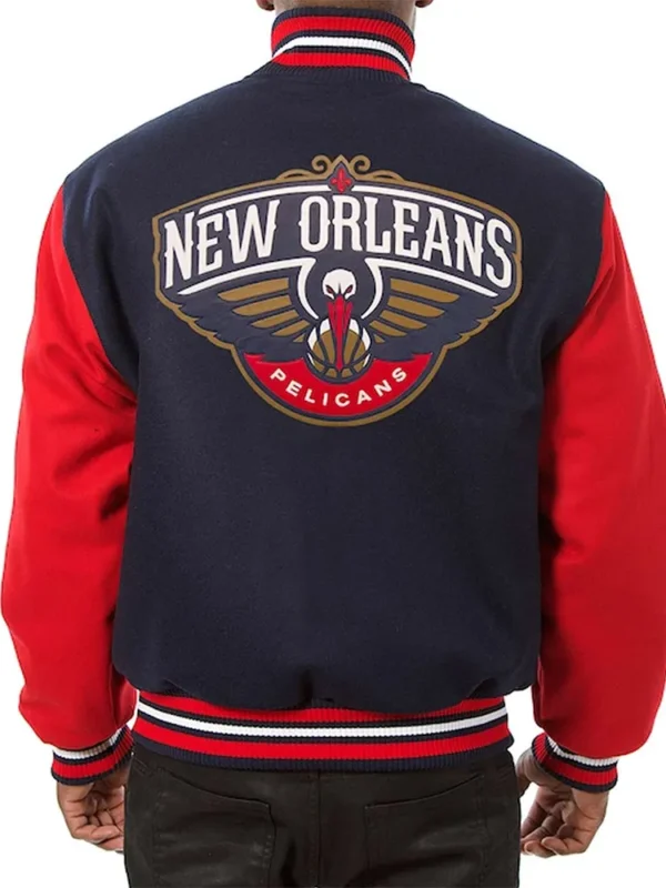 Navy-Red New Orleans Pelicans Varsity Jacket