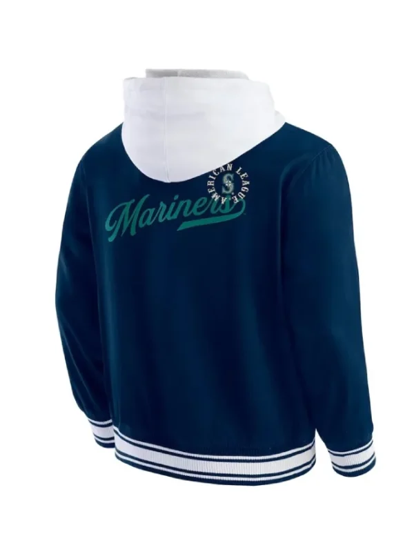 Seattle Mariners Navy Cotton Hooded Jacket