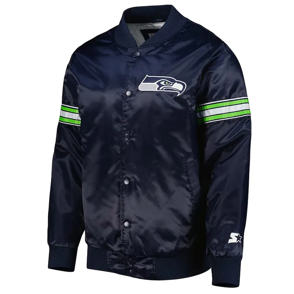 Navy Seattle Seahawks The Pick and Roll Jacket Navy Seattle Seahawks The Pick and Roll Jacket