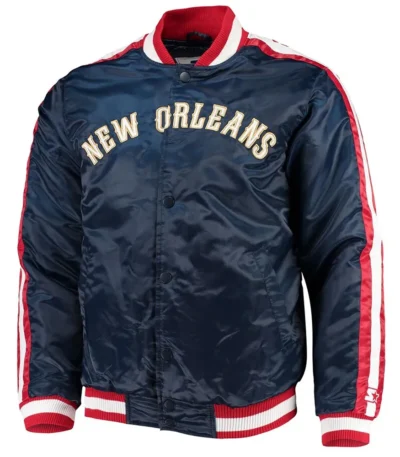 Navy The Offensive New Orleans Pelicans Satin Jacket
