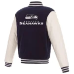 Navy-White Seattle Seahawks Varsity Jacket
