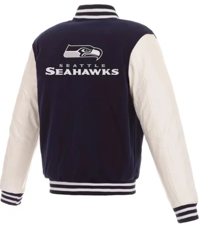Navy-White Seattle Seahawks Varsity Jacket