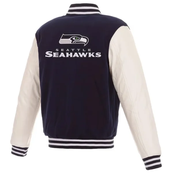 Navy-White Seattle Seahawks Varsity Jacket