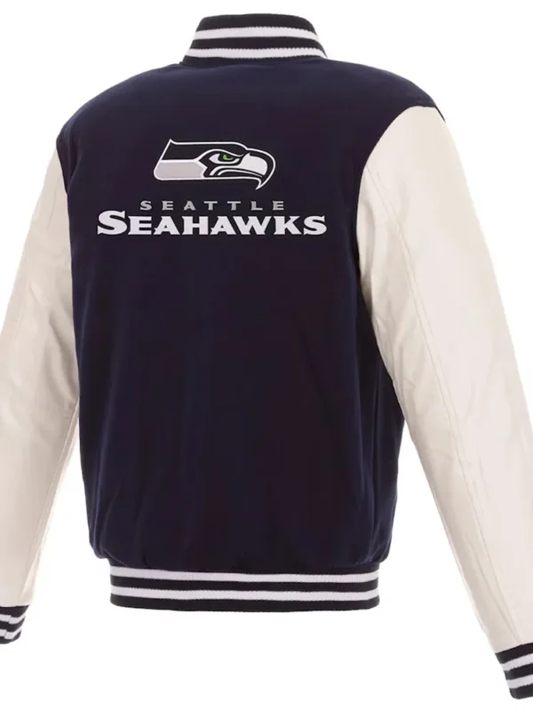 Navy-White Seattle Seahawks Varsity Jacket