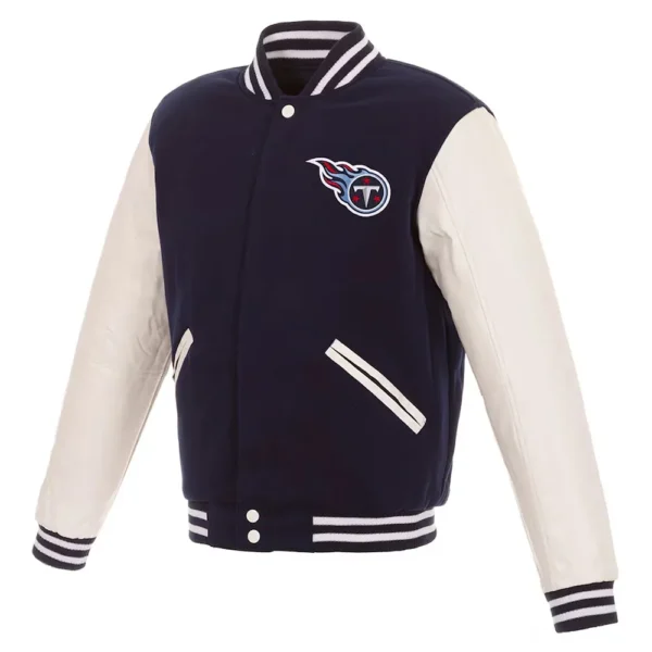 Navy-White Tennessee Titans Varsity Jacket