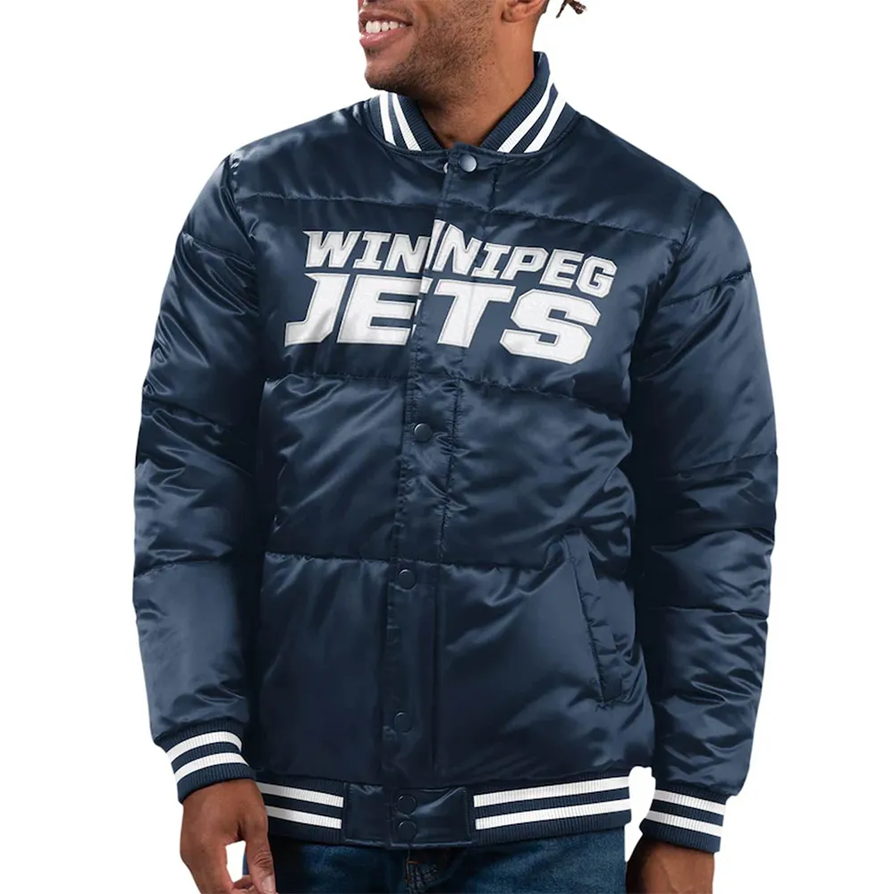 Navy Winnipeg Jets Bronx Bubble Jacket Navy Winnipeg Jets Bronx Bubble Jacket