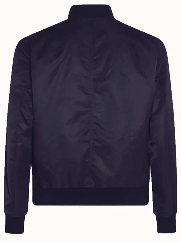 Navy Winnipeg Jets Lightweight Nylon Bomber Jacket