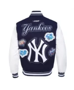NY Yankees Diy Pick Stitch Classic Rib Varsity Jacket