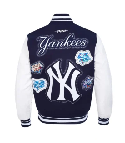 NY Yankees Diy Pick Stitch Classic Rib Varsity Jacket
