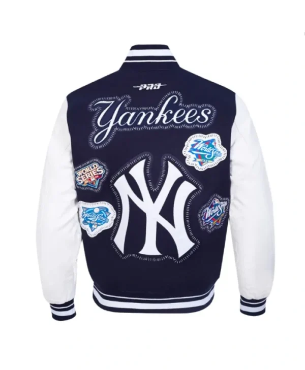 NY Yankees Diy Pick Stitch Classic Rib Varsity Jacket