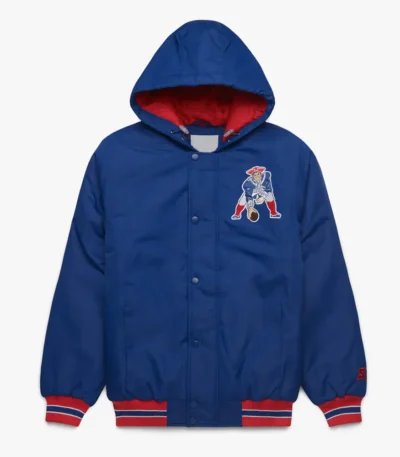 New England Patriots Blue Hooded Jacket