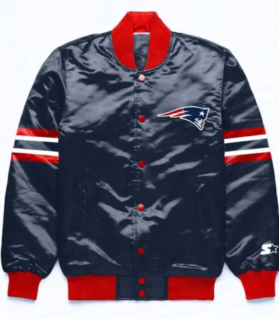 New England Patriots Button Down Navy Jacket