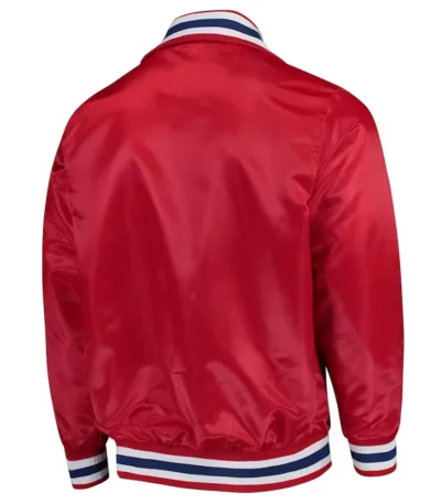 New England Patriots Captain Red Varsity Satin Jacket