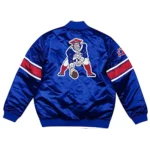 New England Patriots Classic Logo Royal Satin Jacket