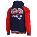 New England Patriots Defender Royal Hoodie Varsity Jacket