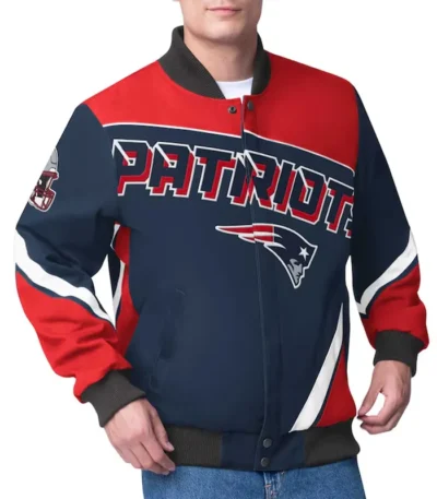 New England Patriots Maximum Racing Navy Jacket