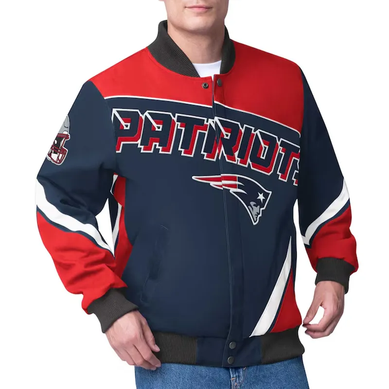 New England Patriots Maximum Racing Navy Jacket New England Patriots Maximum Racing Navy Jacket