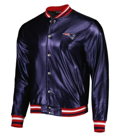 New England Patriots Metallic Navy Jacket