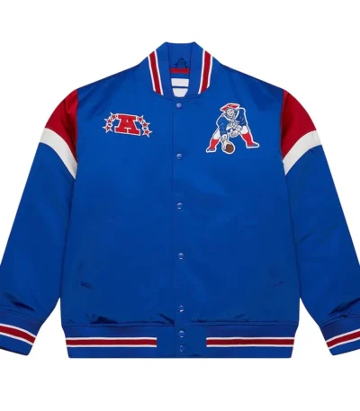 New England Patriots Midweight Royal Satin Jacket