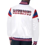 New England Patriots Midweight White Satin Jacket