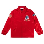New England Patriots Red Satin Windbreaker