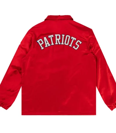 New England Patriots Red Satin Windbreaker