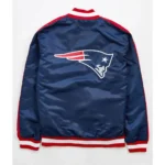 New England Patriots Satin Striped Navy Blue Jacket