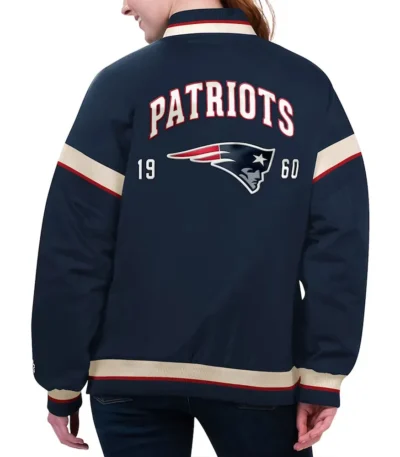 New England Patriots Tournament Navy Varsity Jacket