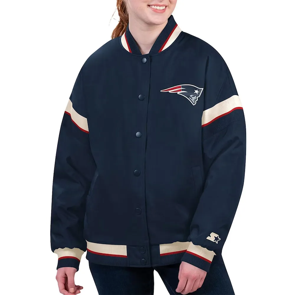 New England Patriots Tournament Navy Varsity Jacket New England Patriots Tournament Navy Varsity Jacket