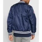 New Era New England Patriots Team Blue Satin Jacket