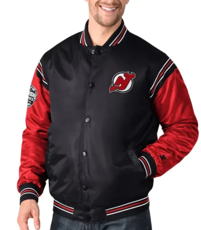 New Jersey Devils 2024 Global Series Varsity Satin Jacket