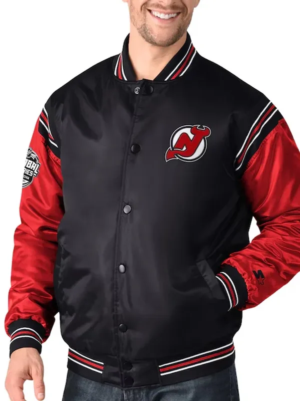 New Jersey Devils 2024 Global Series Varsity Satin Jacket