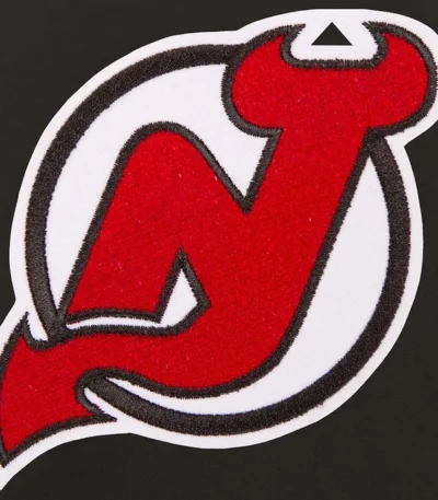 New Jersey Devils Front Hit Poly Twill Black Jacket