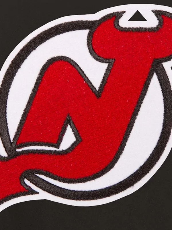 New Jersey Devils Front Hit Poly Twill Black Jacket
