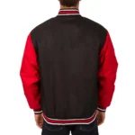 New Jersey Devils Front Hit Poly Twill Black and Red Jacket
