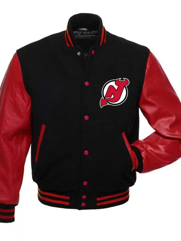 New Jersey Devils Red and Black Jacket