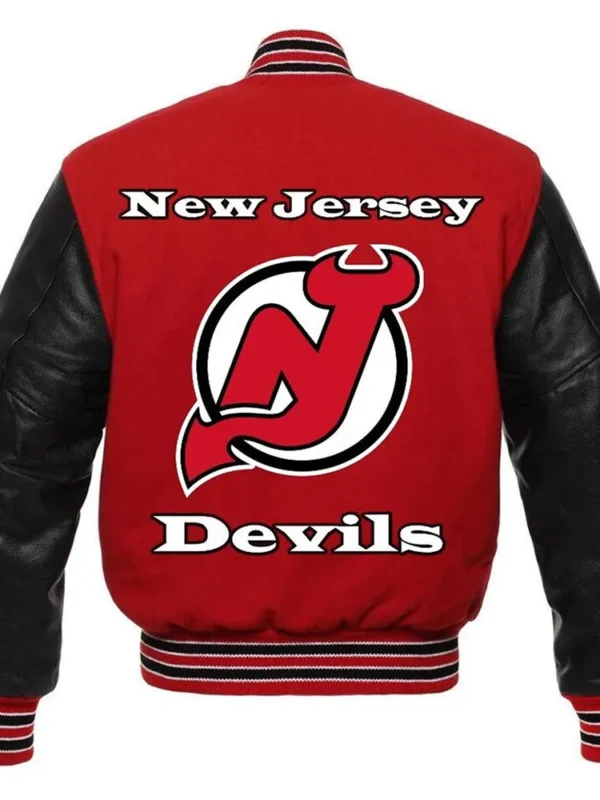 New Jersey Devils Varsity Red and Black Jacket