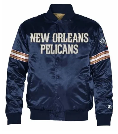 New Orleans Pelicans Blue Satin Jacket
