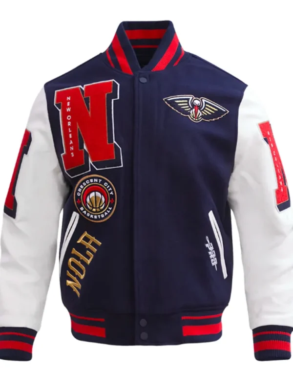 New Orleans Pelicans Mashup Classic Rib Varsity Jacket