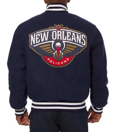 New Orleans Pelicans Navy Varsity Wool Jacket