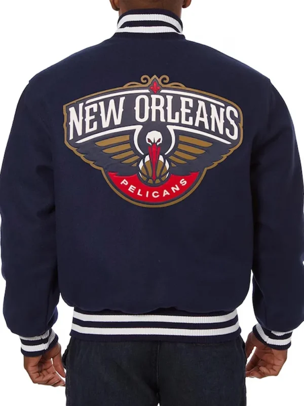 New Orleans Pelicans Navy Varsity Wool Jacket