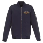 New Orleans Pelicans Nylon Navy Bomber Lightweight Jacket