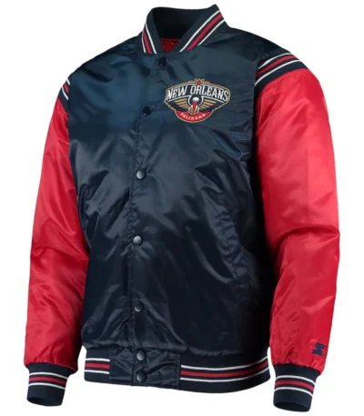 New Orleans Pelicans The Enforcer Navy-Red Satin Jacket