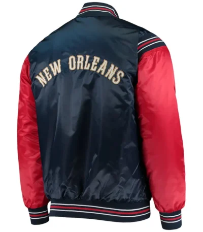 New Orleans Pelicans The Enforcer Navy-Red Satin Jacket