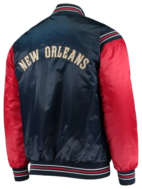 New Orleans Pelicans The Enforcer Navy-Red Satin Jacket