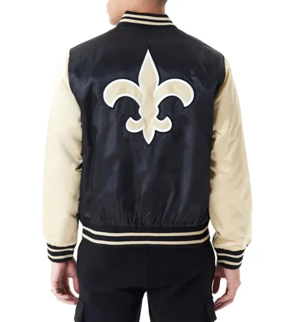 New Orleans Saints Applique Satin Jacket