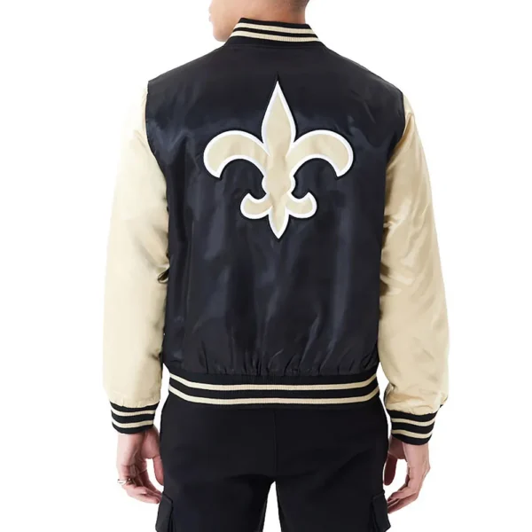 New Orleans Saints Applique Satin Jacket