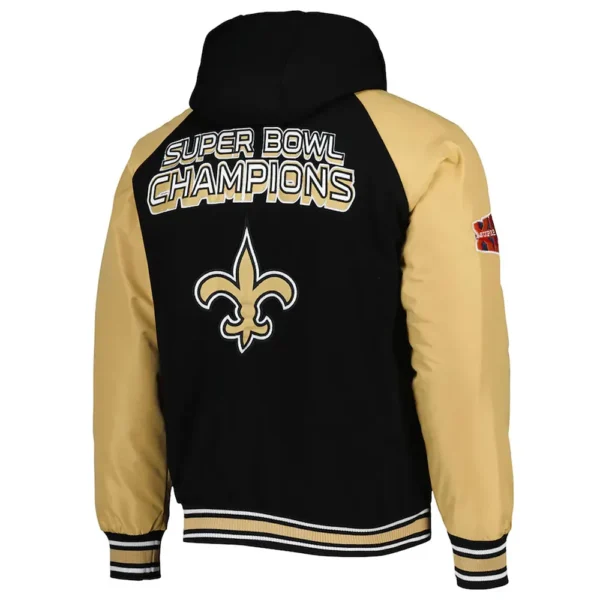 New Orleans Saints Black Varsity Hooded Jacket