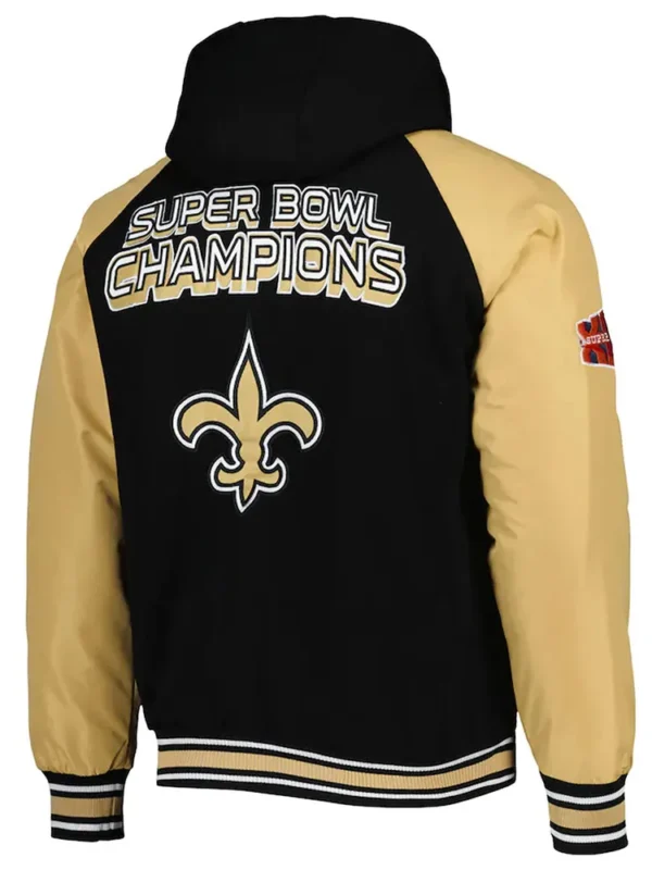 New Orleans Saints Black Varsity Hooded Jacket